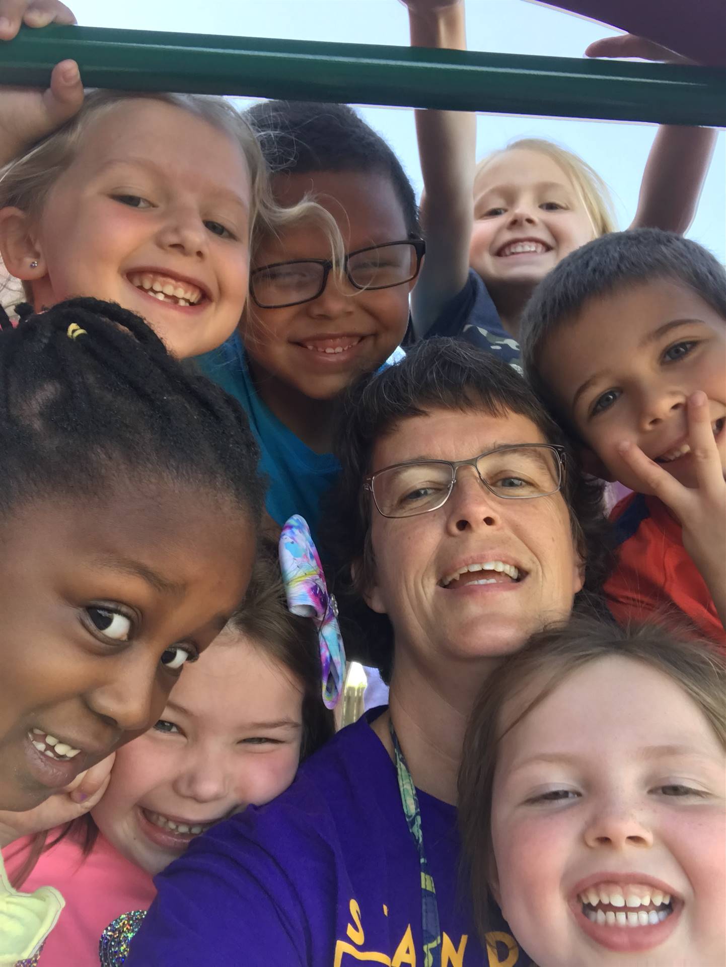 preschool students on playground