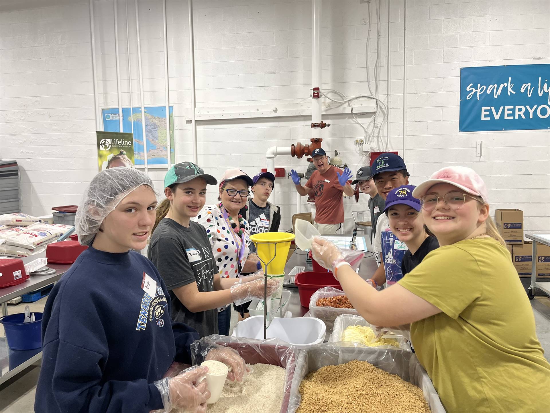 Preparing meals for Lifeline Ministry