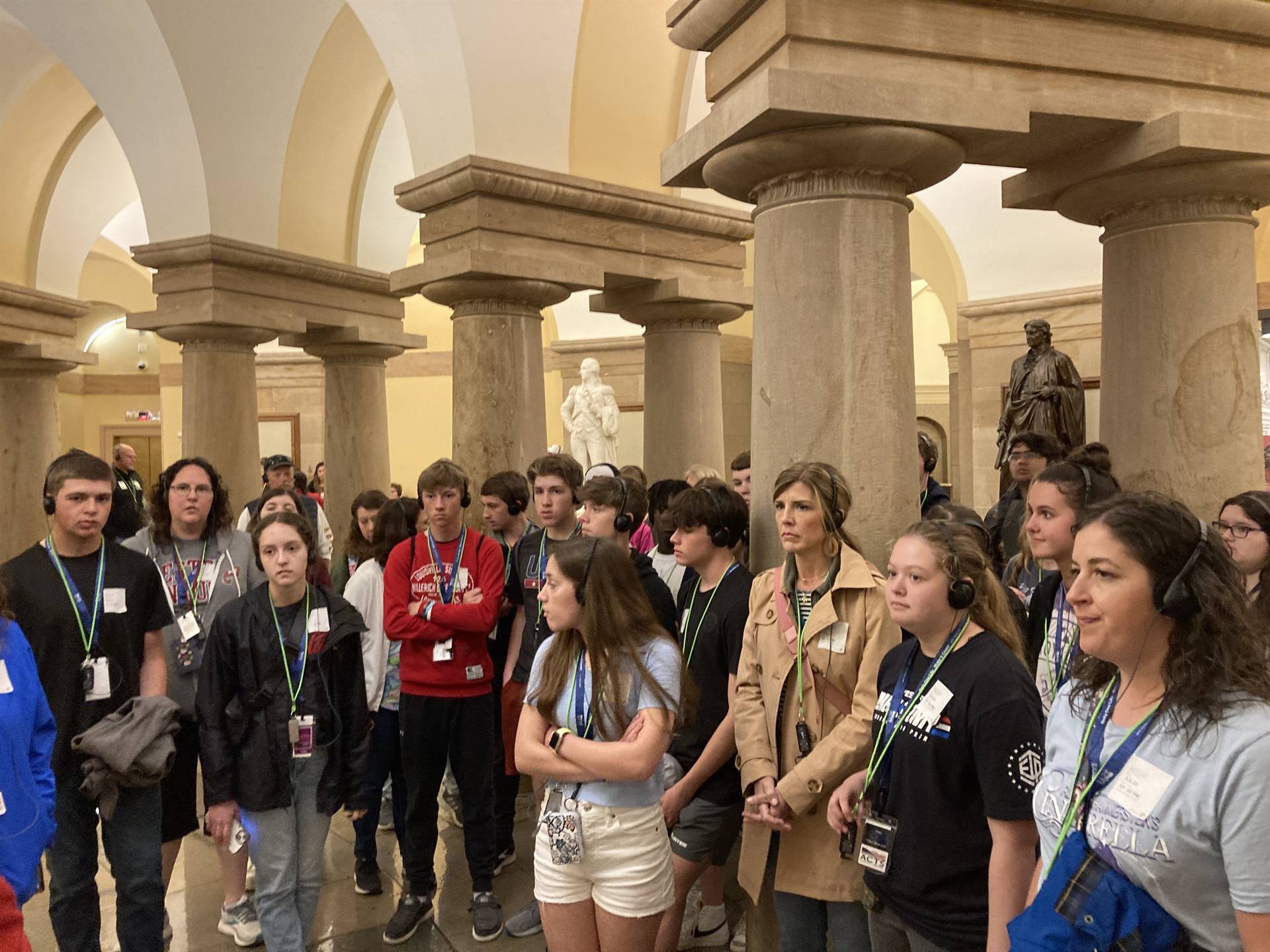 Students on the US Capitol tour