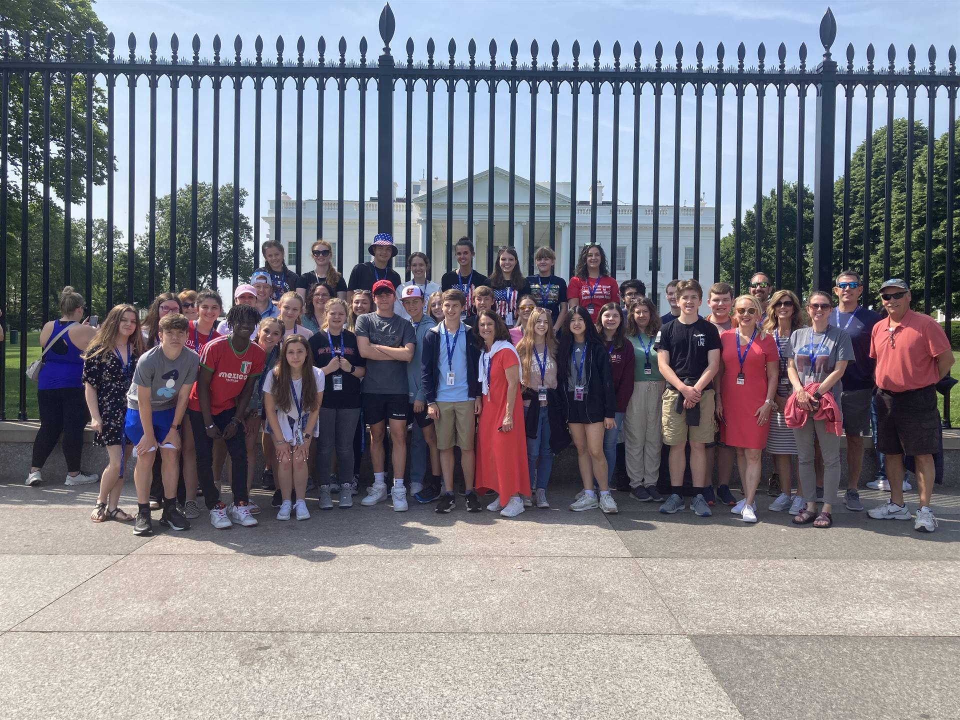 Students in front of the White House